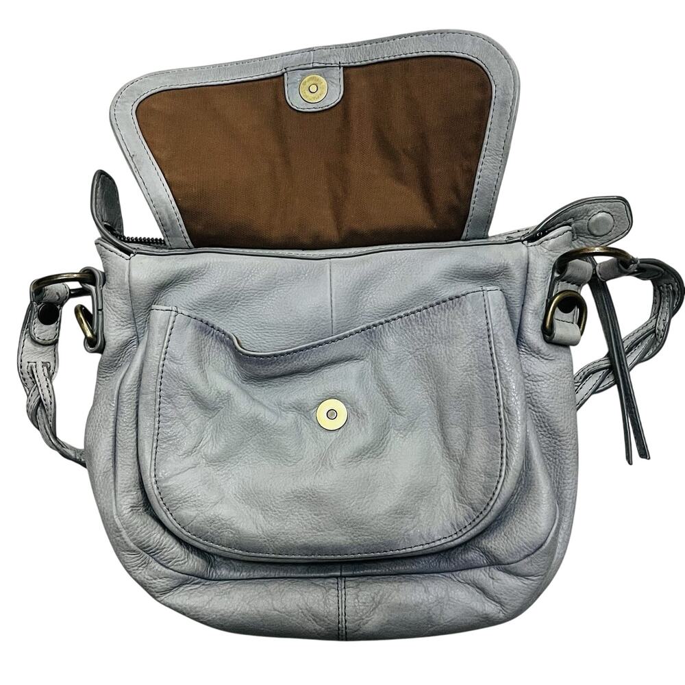 EUC Frye Soraya Saddle Shoulder Crossbody Bag in Ash Gray Studs - Picture 5 of 8